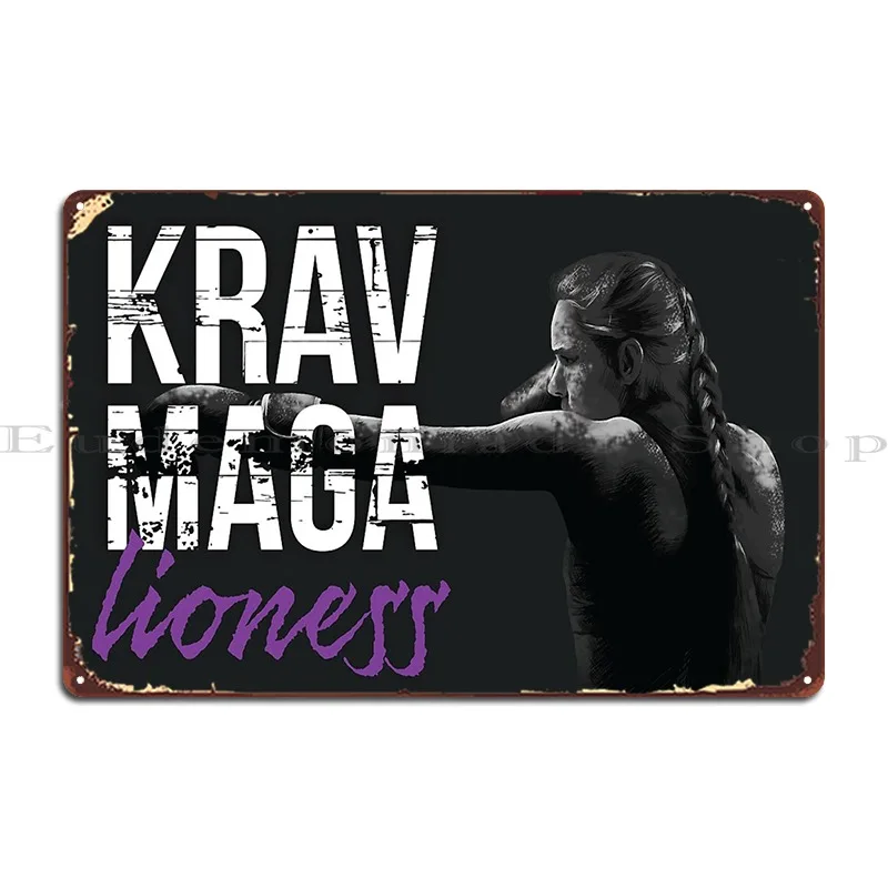 Krav Maga Lioness Metal Plaque Poster Customize Custom Home Wall Decor Cinema Tin Sign Poster