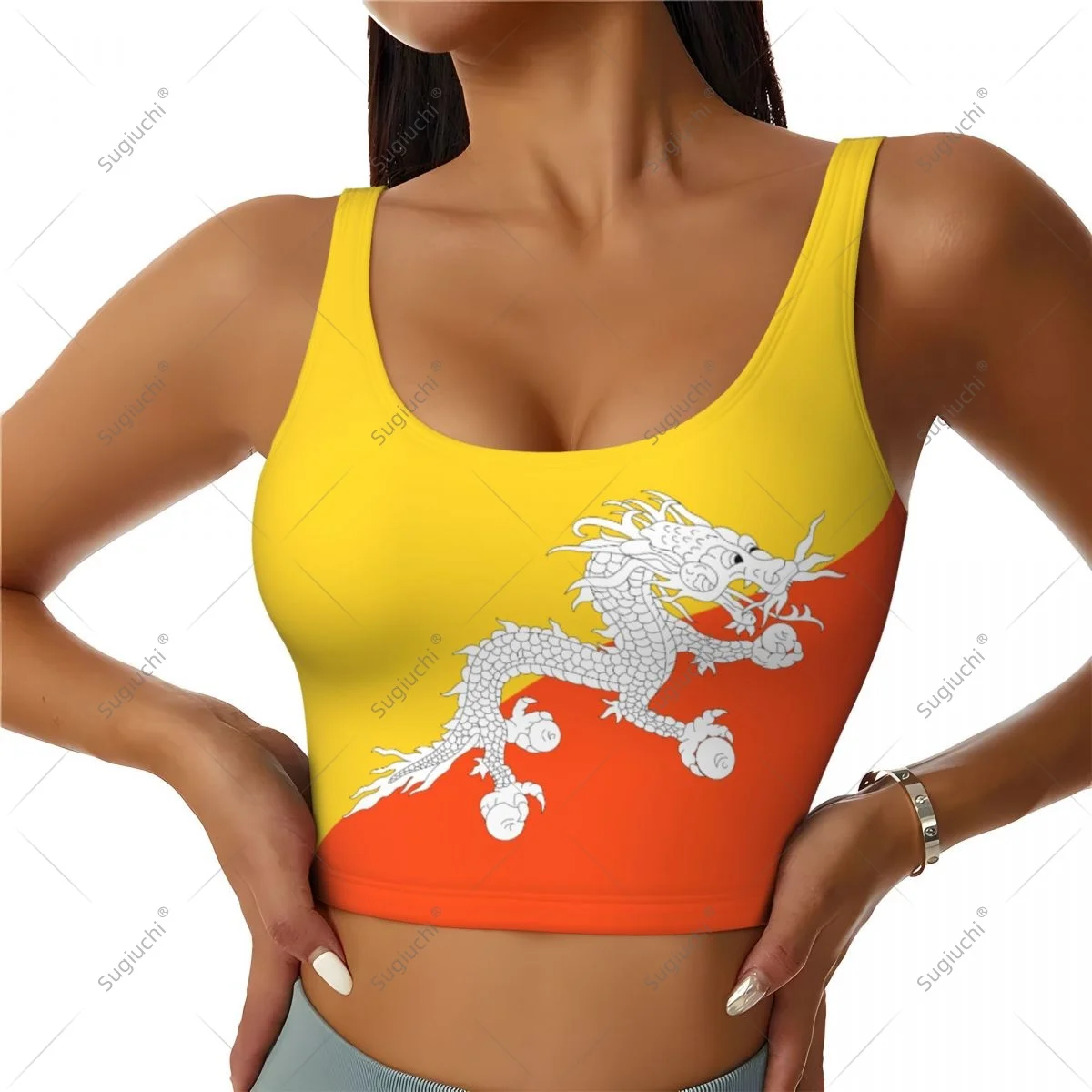 Bhutan Flag Women Girl Activities Sports Vest for Female Yoga Vest Workout Vest Lightweight Trendy