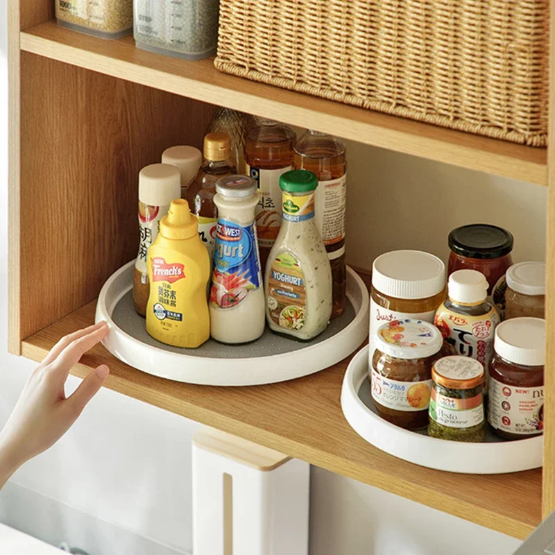 

Amazon Hot Sale Kitchen Turntable Seasoning Shelf Condiments Oil salt Sauce Round Multifunctional Organization Storage Shelf