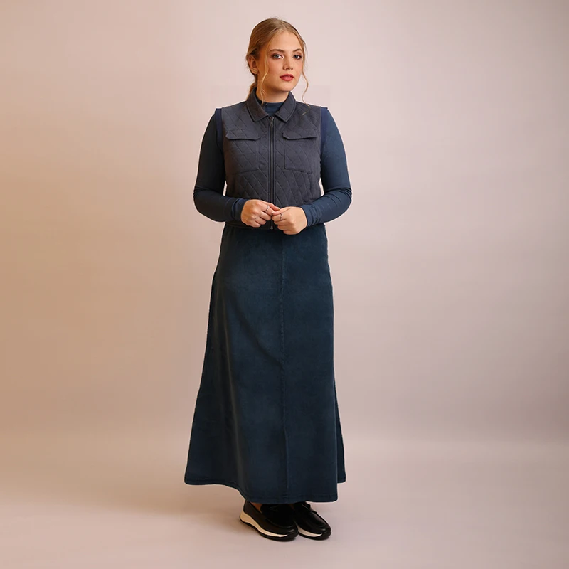 Winter Women's Casual Daily Clothing Set Mock Neck Shirt And Maxi Skirt Mix & Match Sizes XS-3XL