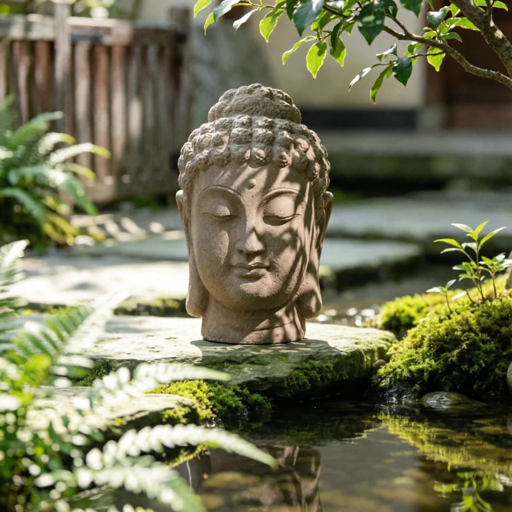 statue-bouddhiste-sculptee-figurine-bouddhiste-patinee-decoration-exterieure-pour-la-cour-amenagement-paysager-de-jardin