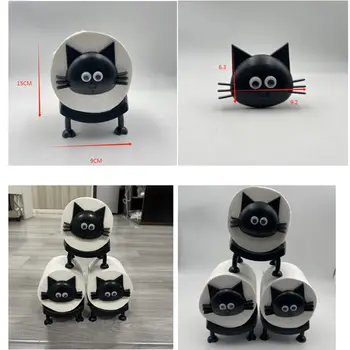 1 ks držák na toaletní papír s kočkou, roztomilá krabička na kapesníky, stohovatelná do domácnosti, koupelny, stohovatelný organizér na kapesníky se zvířaty, koupelnové doplňky 8 nejlepší prodej držák kočičí toalety - №3