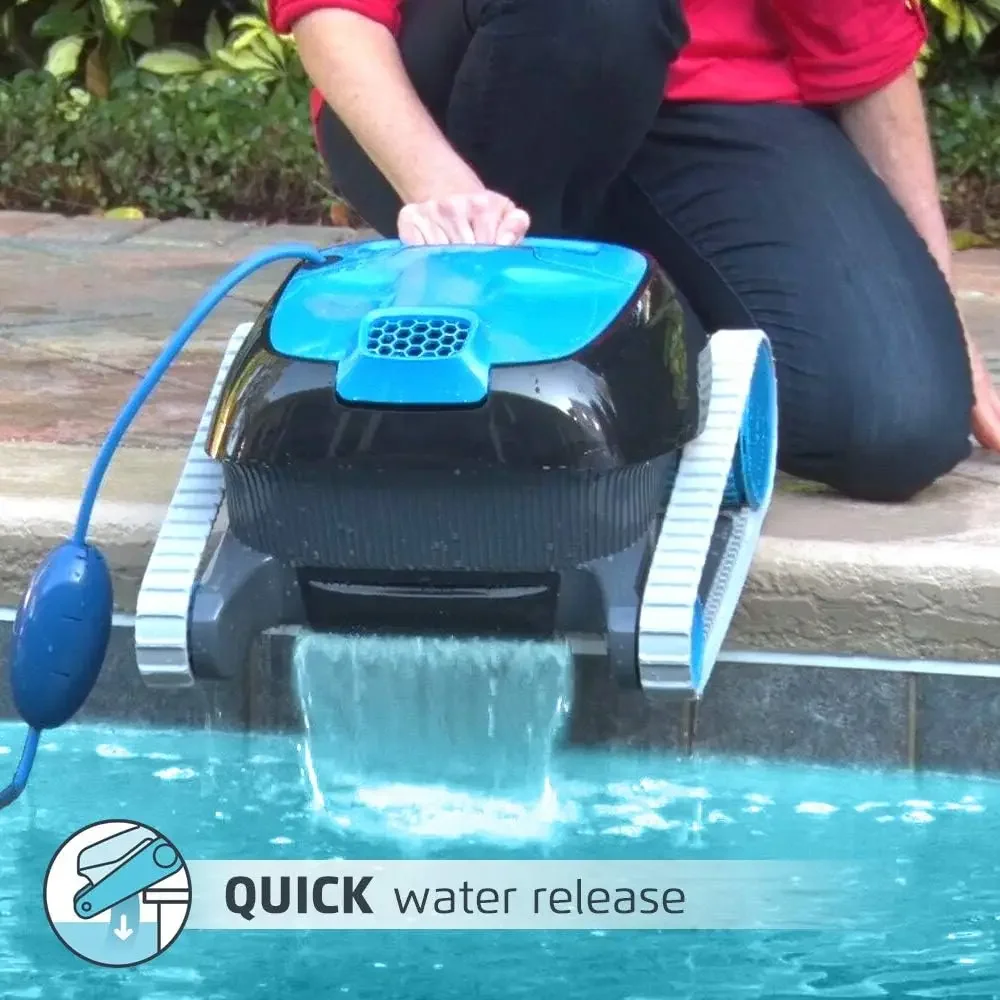 CC Automatic Robotic Pool Vacuum Cleaner, Wall Climbing Scrubber Brush, Top Load Filter Access, Ideal for Above/In-Ground Pools