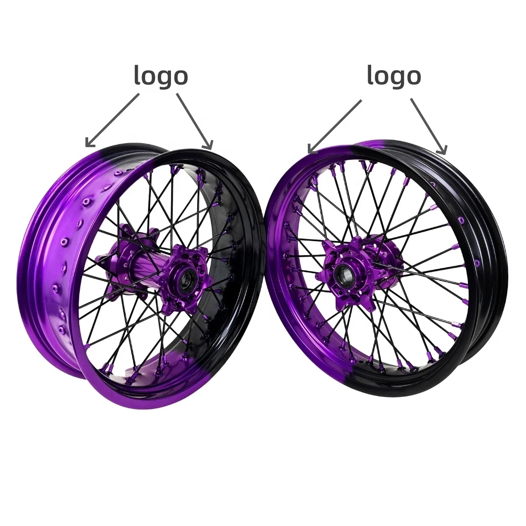 

Universal Customizable Colors and Logos Motard Wheels 17 Inch Supermoto Wheels Fits Multiple Off-Road Motorcycles