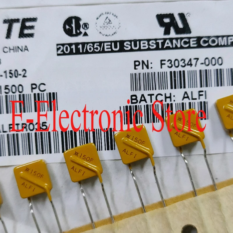 10PCS/LOT 150F TRF600-150-2 600V0.15A 600V150mA  PTC Resettable Fuse, Through Hole Mount, RADIAL LEADED, ROHS COMPLIANT