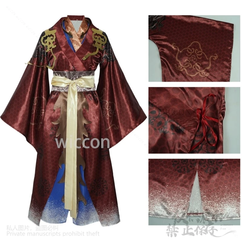 تأثيري الأسود أسطورة وو كونغ كانغ جين شيان يونيو البدلة النمط القديم امرأة رجل لعبة جديدة بدلة فاخرة المرحلة كوس