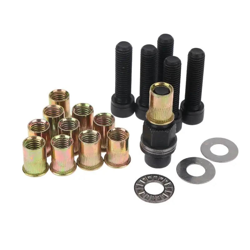 M3-M12 Rivet Nut Tool Set With Nuts And Washers Rivnuts Tools Head Manual Insert Tool For Manual Sheet Metal Riveting Work