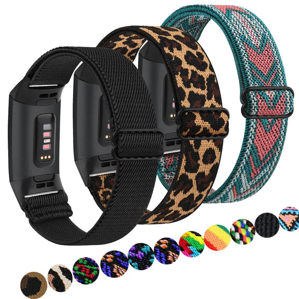 สายนาฬิกาข้อมือไนลอนยืดหยุ่นสำหรับ Fitbit Charge 4 3สายรัดข้อมือกีฬาผ้า Correa สำหรับ Fitbit Charge 3 4วงนาฬิกาทอ