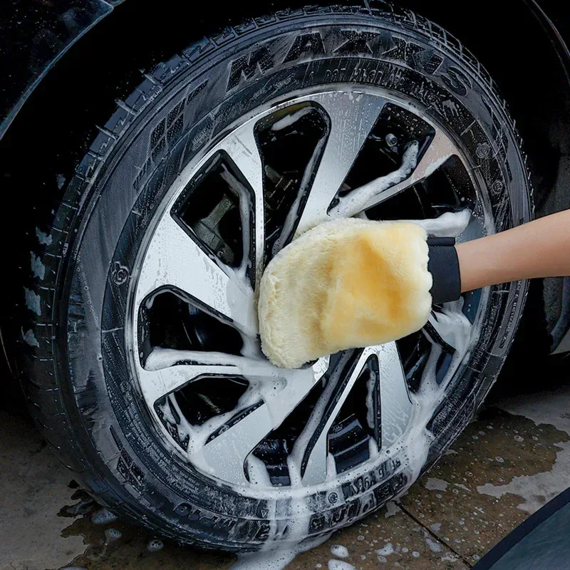 

1/5 шт. перчатки для мойки автомобиля, мягкие, утолщенные, из искусственной шерсти, плюшевые, для протирки, двусторонние, для чистки автомобиля, принадлежности для мойки авто