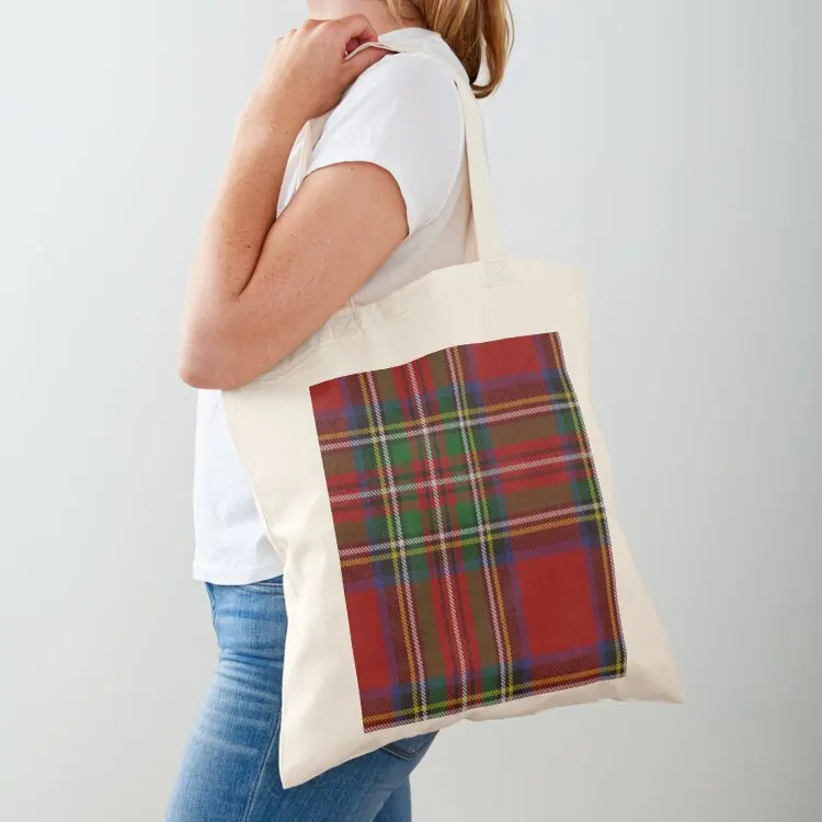 

Royal Stewart Tartan Clan Plaid Red Green Blue Tote Bag custom bags Women's handbag women bag custom fabric bag