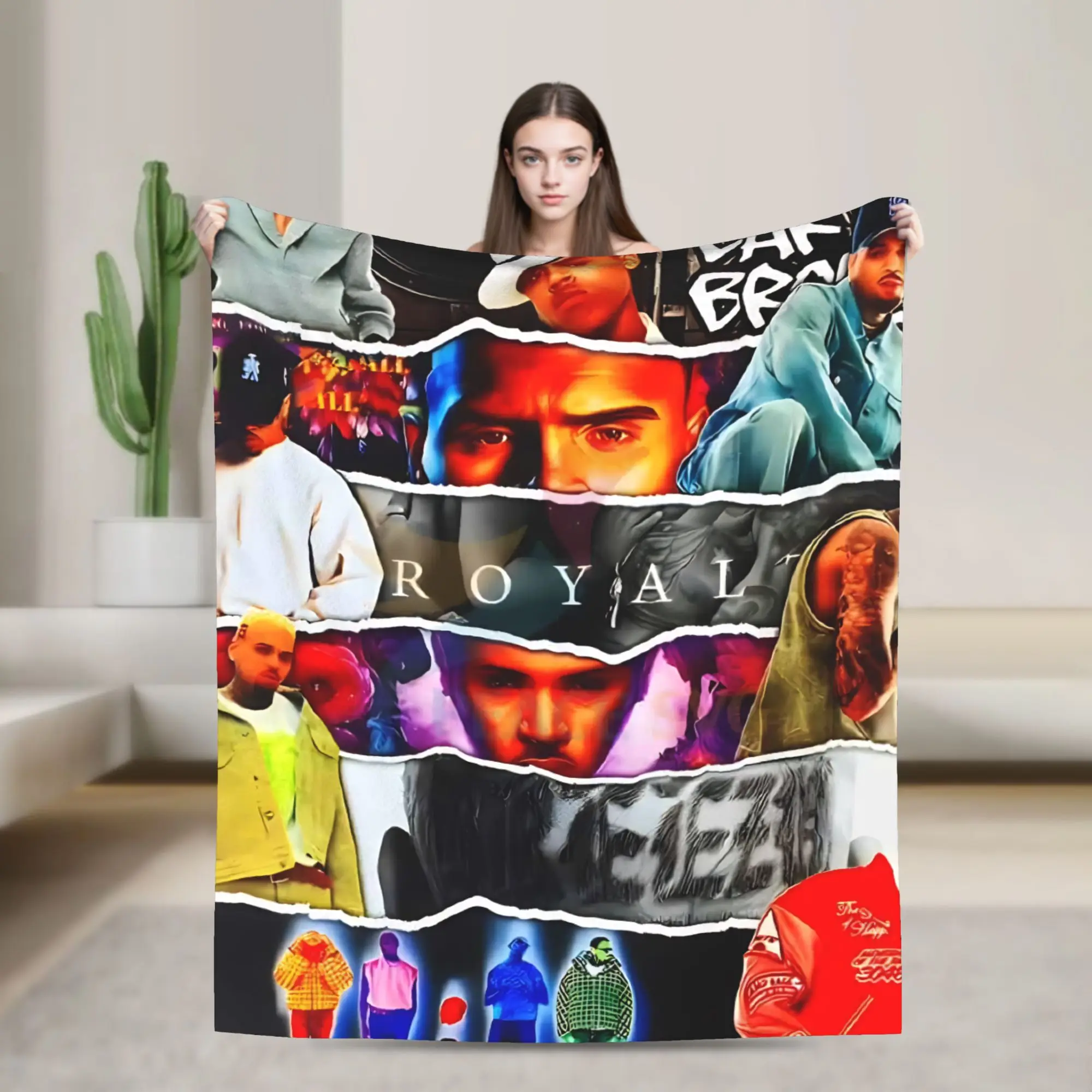 Chris Brown Breezy Bowl XX Blankets  Warm Soft Funny Plush Throw Blanket For Couch Bed Decorative Flannel Bedspread Bed Cover