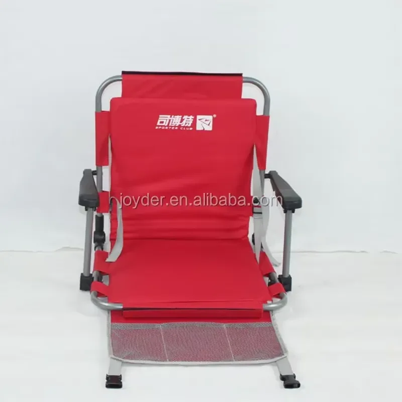 for Portable Red Modern Durable Foldable Lightweight Oxford Fabric Eco-Friendly Outdoor Stadium Chair Padded Cushion for Park
