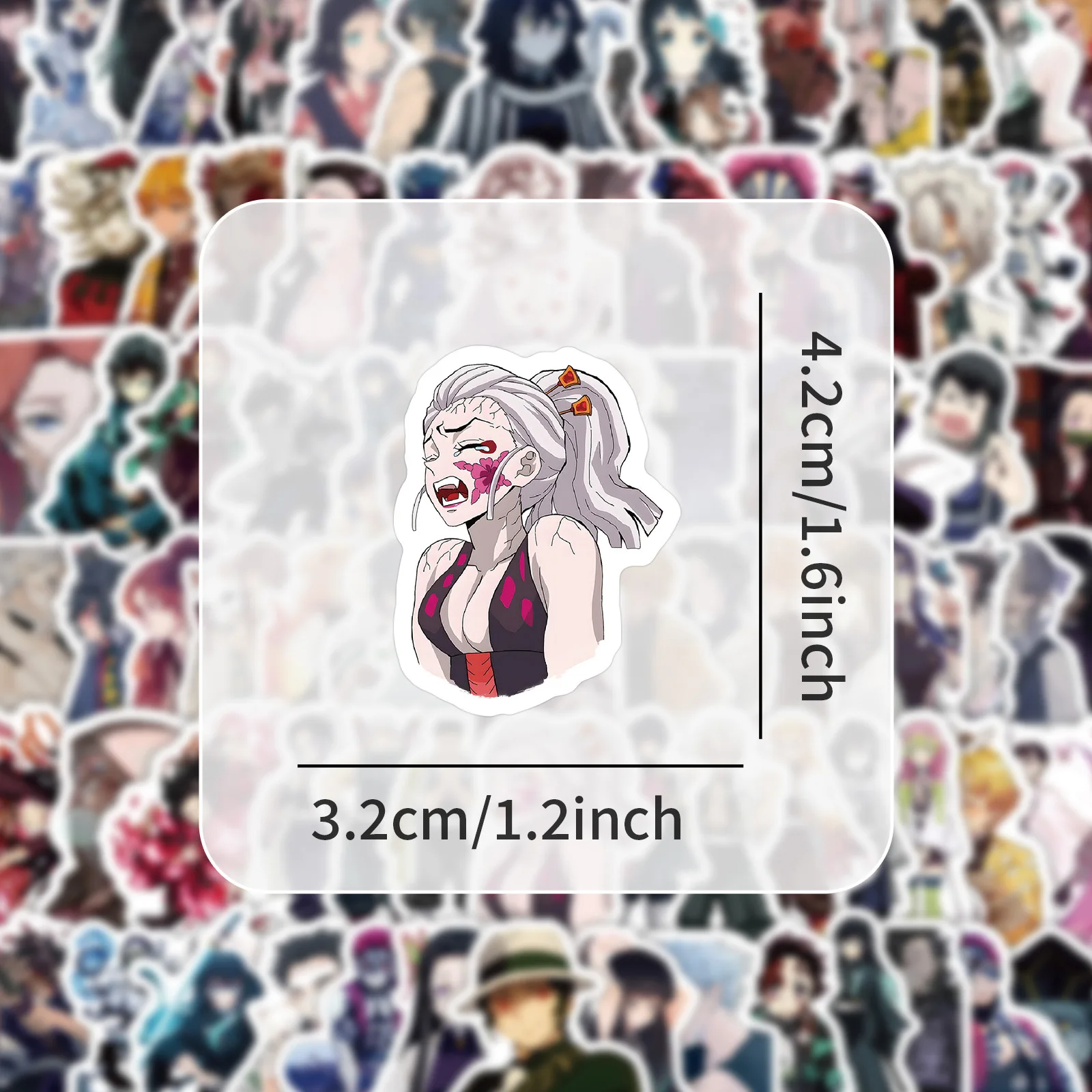 103pcs Set Anime Demon Slayer Series Kamado Nezuko Zenitsu Inosuke Tomioka Giyuu Muichirou Figures Stickers Decoration Fans Gift