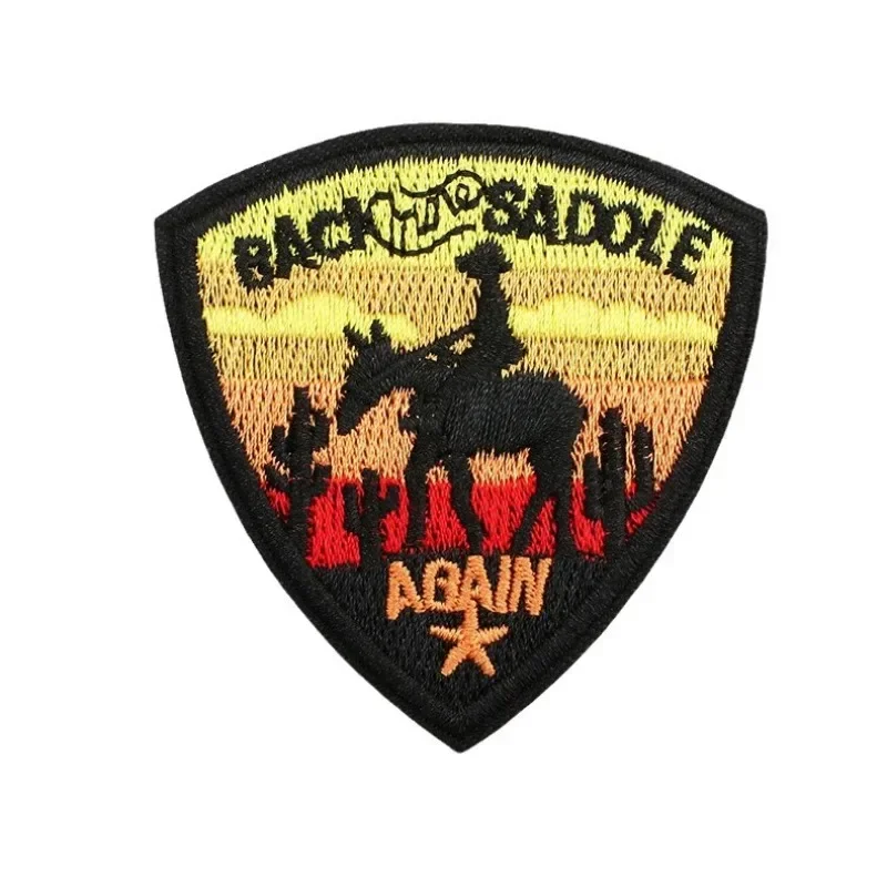 Western Denim Decorative Patch Guitar Double Gun Ironing Western Regions Horse Pentium Embroidery Cloth Patches