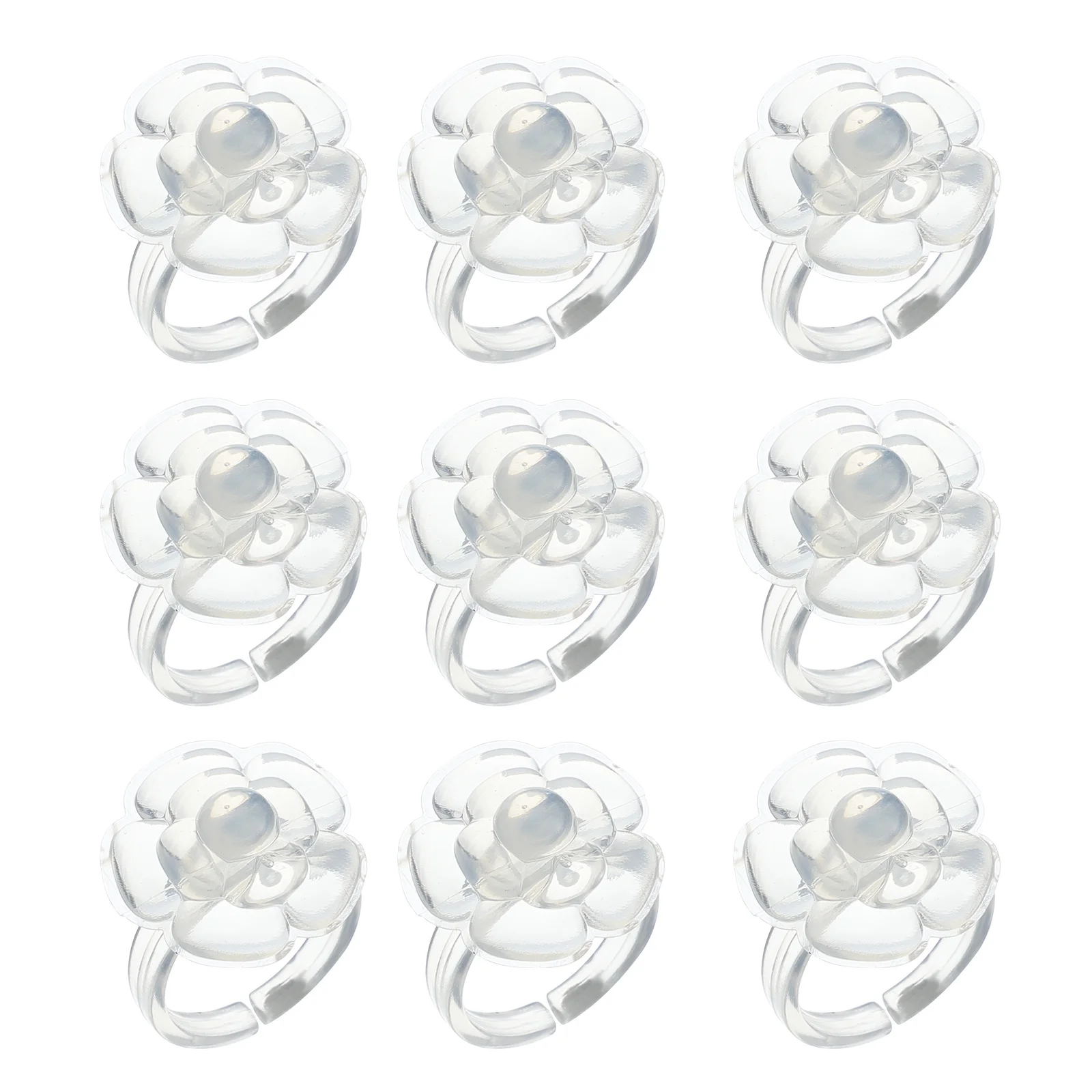 100 Stück Nail Art Paletten Ring Mini Blume Tragbarer Nagellackhalter zum Mischen Blending Maniküre DIY Nagellackhalter Werkzeuge