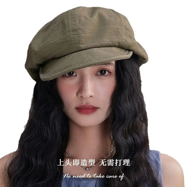 Washed Cotton Newsboy Cap Peaky Octagonal Hat Vintage Casual Cap Solid Berets Visor Gatsby Flat Ivy Hat
