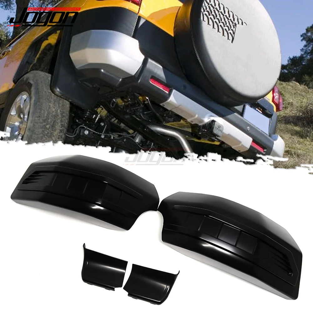 For Toyota FJ Cruiser XJ10 2006-2022 ABS Car Rear Bumper Corner End Cap Covers Trim Matte Black