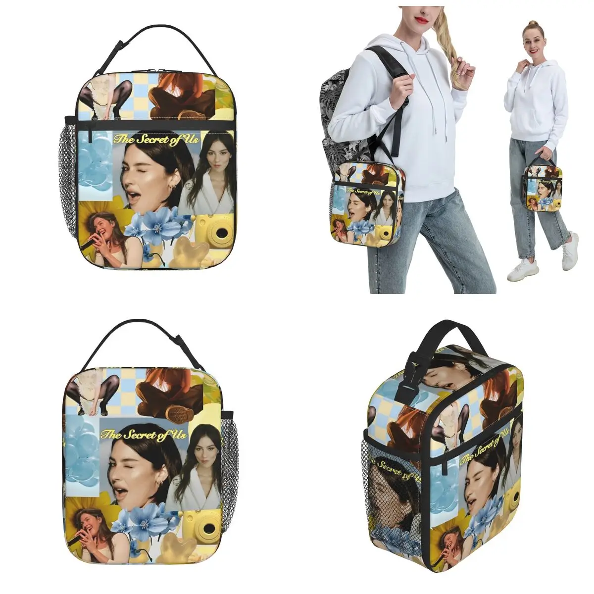 Gracie Abrams The Secret Of Us Accessories Insulated Lunch Bag For Outdoor Food Storage Bag Portable Cooler Thermal Lunch Boxes