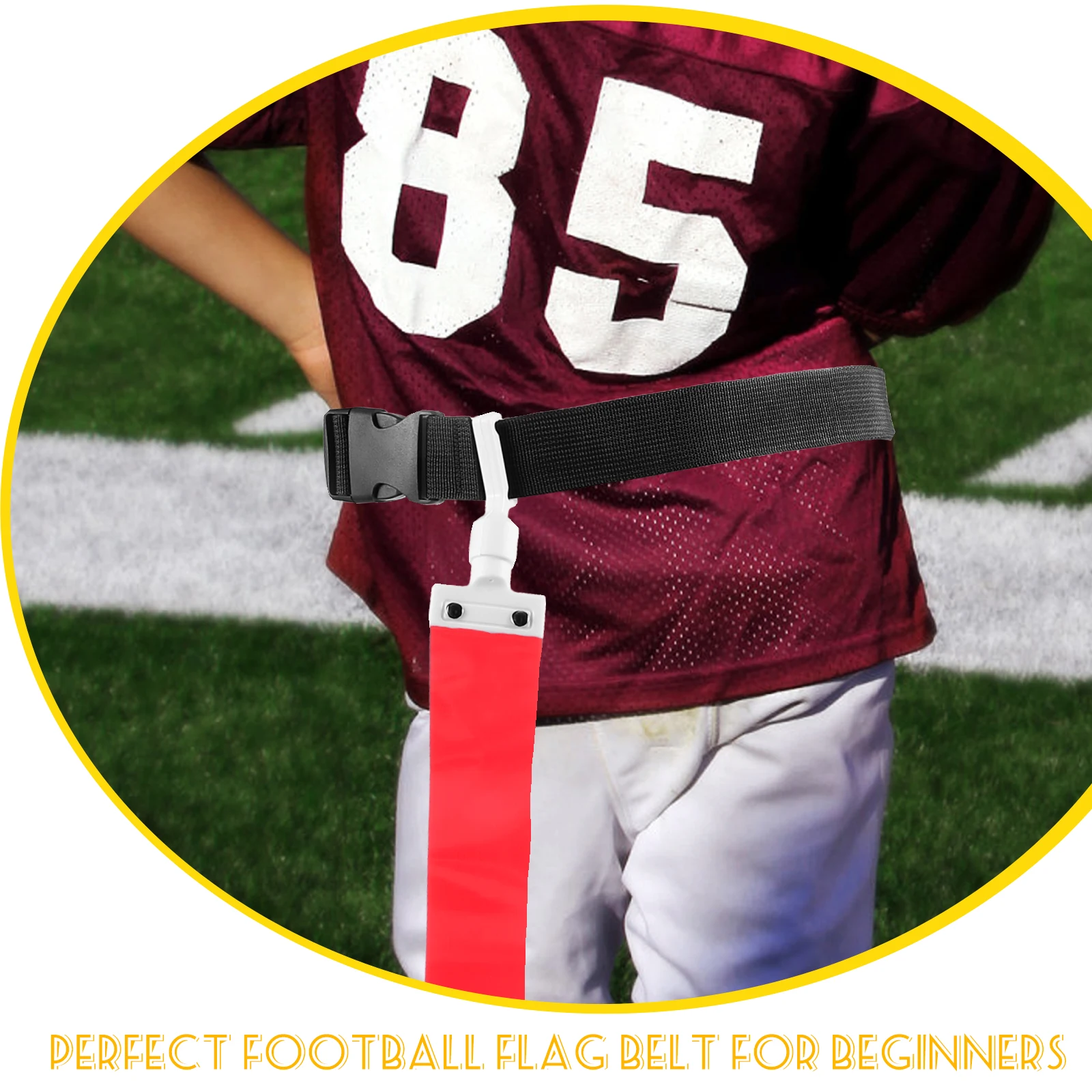 حزام العلم، أعلام كرة القدم، الخصر الآمن، مادة شريط PVC، حزام كرة القدم متعدد الاستخدامات، مستلزمات رياضية خارجية، لعبة كرة القدم الرجبي