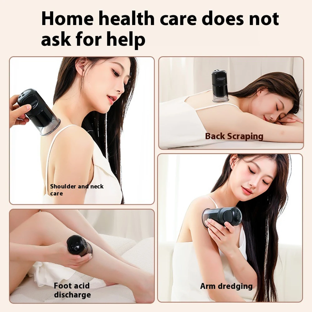 1 st Elektrisch Cupping & Schrapen Apparaat Verwarming Trillingen Oplaadbare Draagbare Massage Gezondheidszorg Cadeau Vetverbranding Afslanken