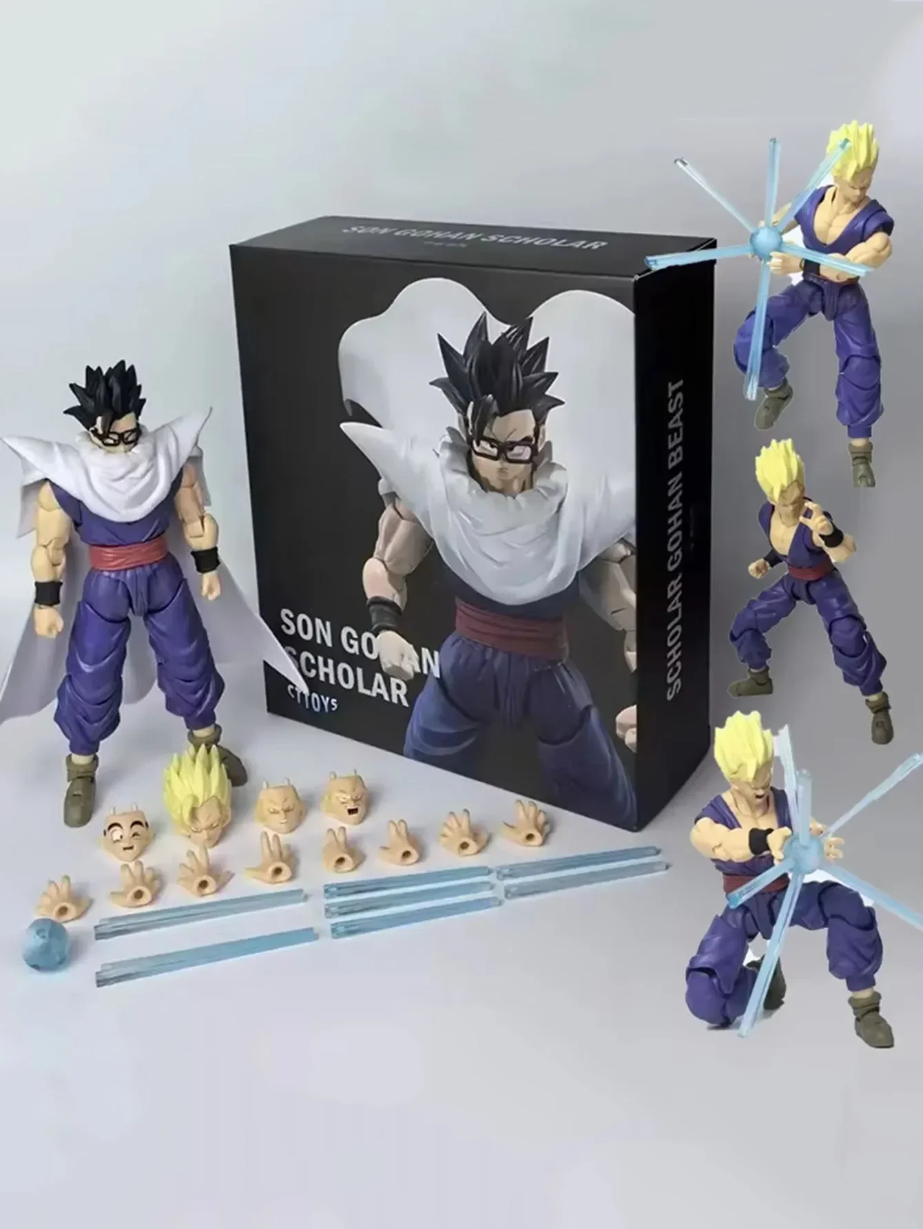 CT TOYS-Figurines d'action Dragon Ball Z pour enfants, figurines animées mobiles, S.H.Figuarts, SHF, Super Saisuperb, SSJ, Son Gohan, érudit, cadeaux