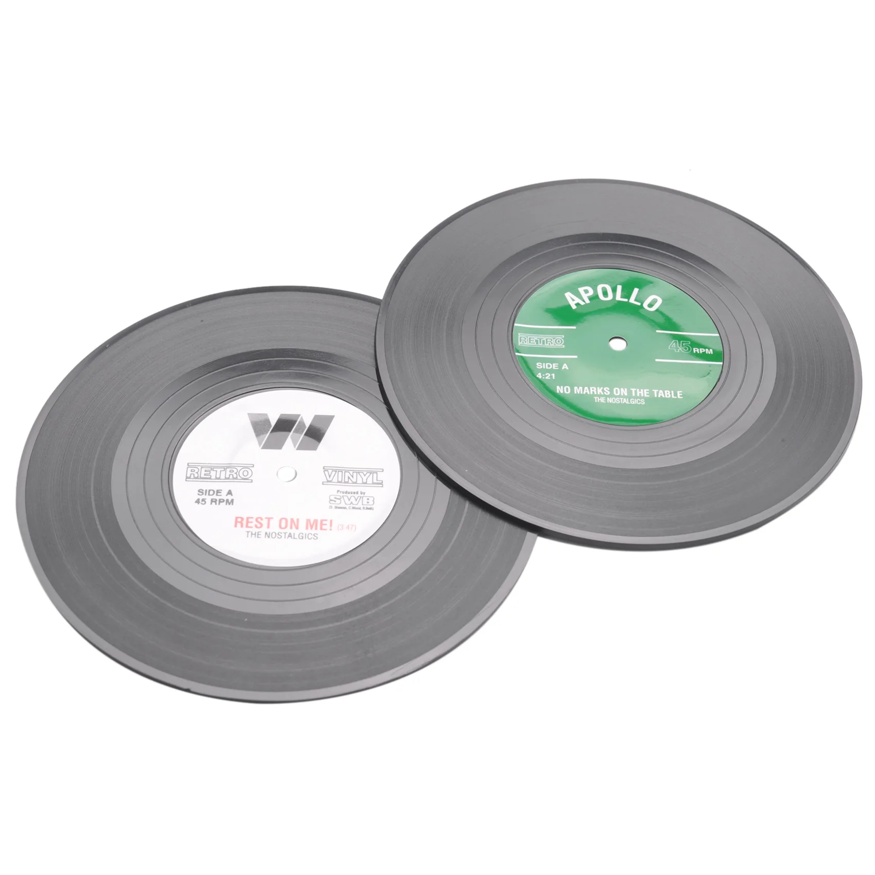 WSFS! 6pieces / Set Spinning Retro Vinyl Disc Drink Coasters