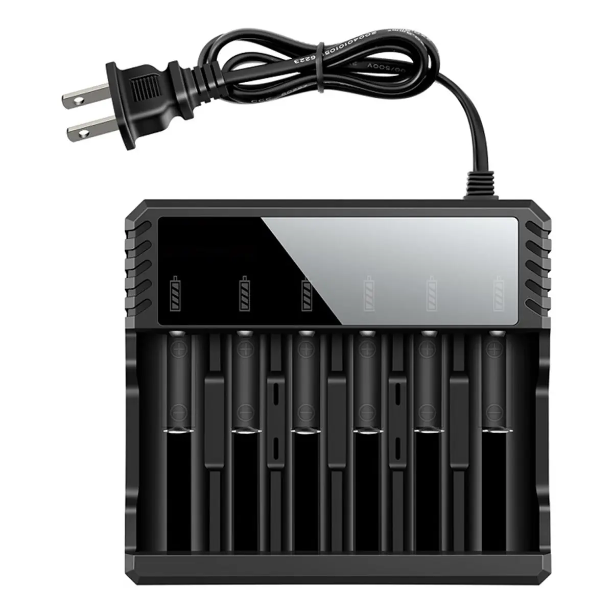 ~CLEARANCE A 6 Bay Li-Ion Lithium Smart Battery Charger Can Charge for Different Type of Batteries US Plug