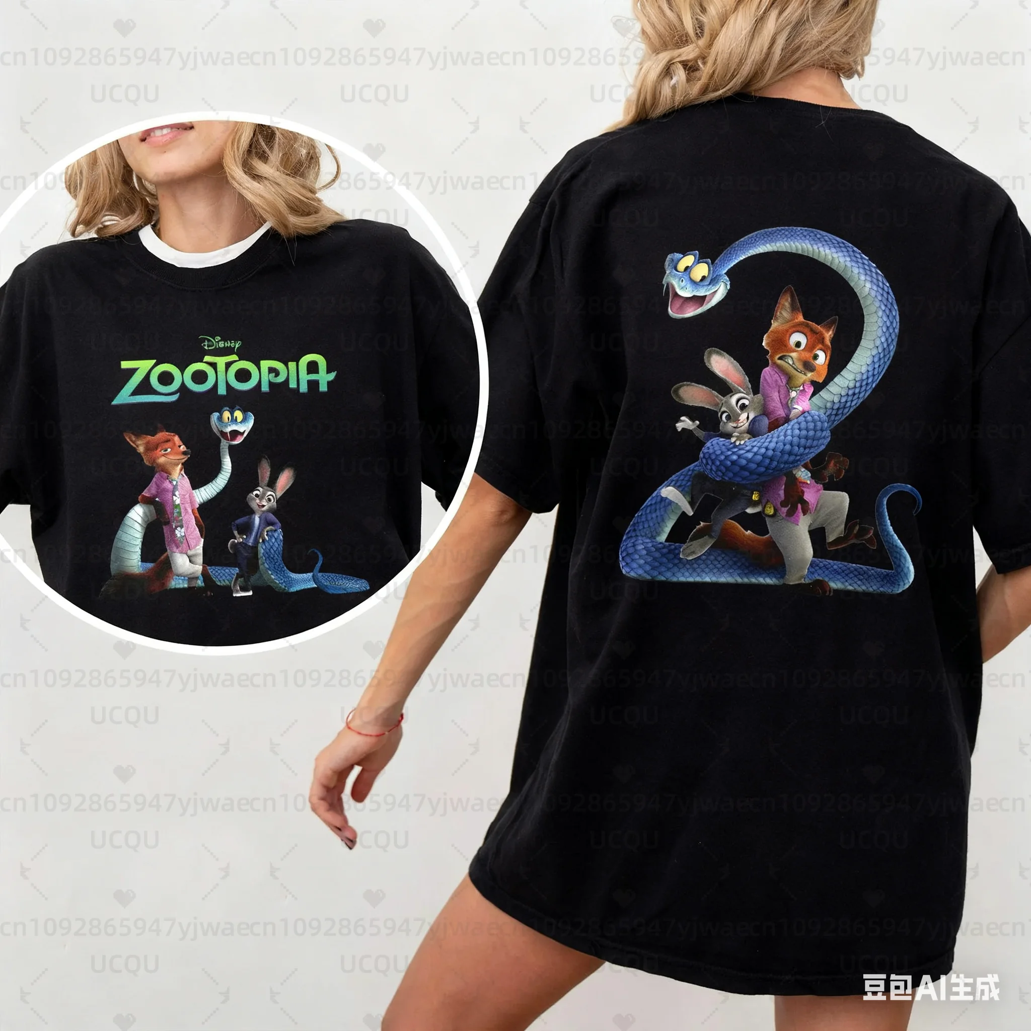 نيك جودي غاري Zootopia 2 الراحة الفيلم تي شيرت الرجال النساء قصيرة الأكمام الأسرة مطابقة صديقها صديقة هدية