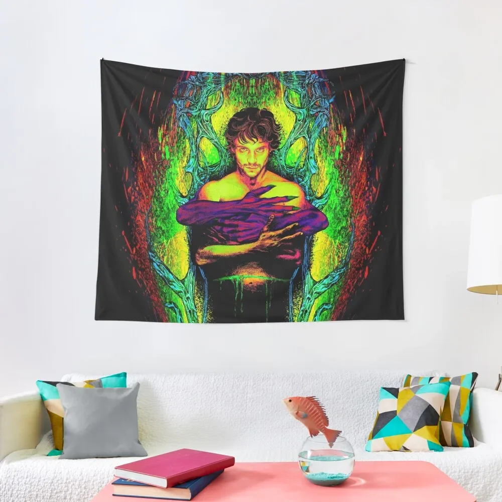 

HANNIBAL: Becoming (Trippy Blacklight Edition!) Tapestry On The Wall Outdoor Decor Tapestry