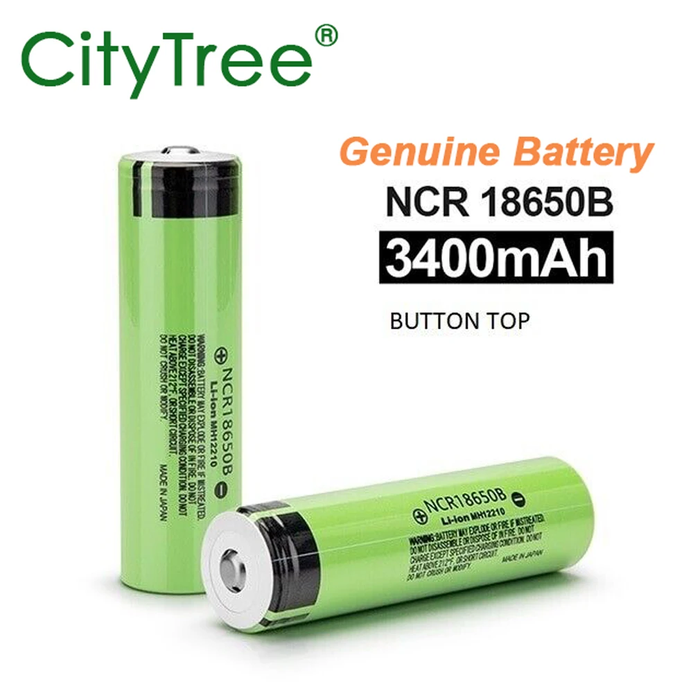 100% New Original NCR18650B 3.7V 3400mAh 18650 Lithium Top Button Rechargeable Battery for Flashlight