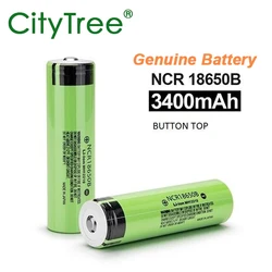 懐中電灯用充電式リチウム電池,新品,オリジナル,ncr18650b,100% v,3.7 mah,3400