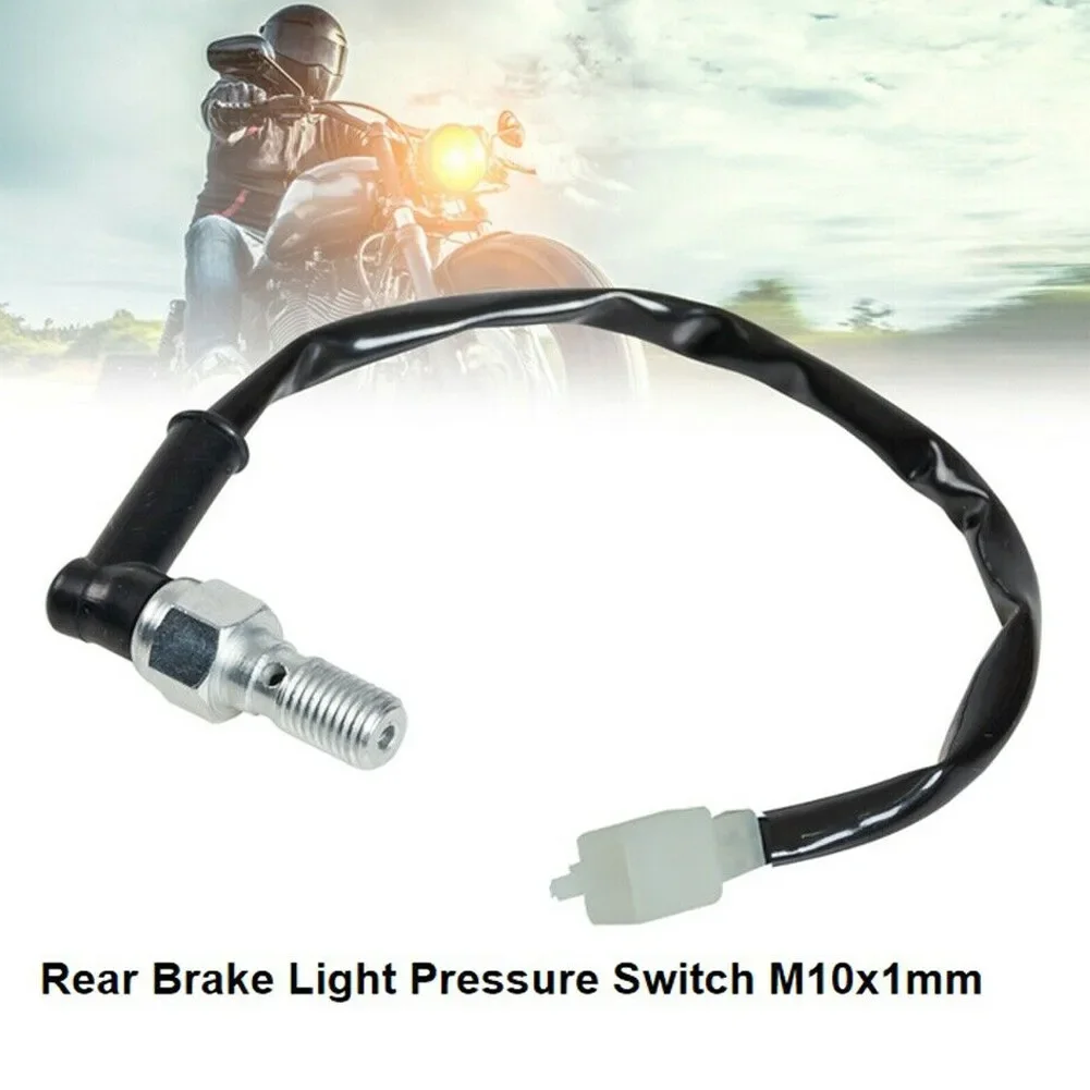 1pc Motorcycle Rear Hydraulic Pressure Brake Light Switch Banjo M10 X 1mm Bolt Brake Hose Brake Tail Light Switch Brake System
