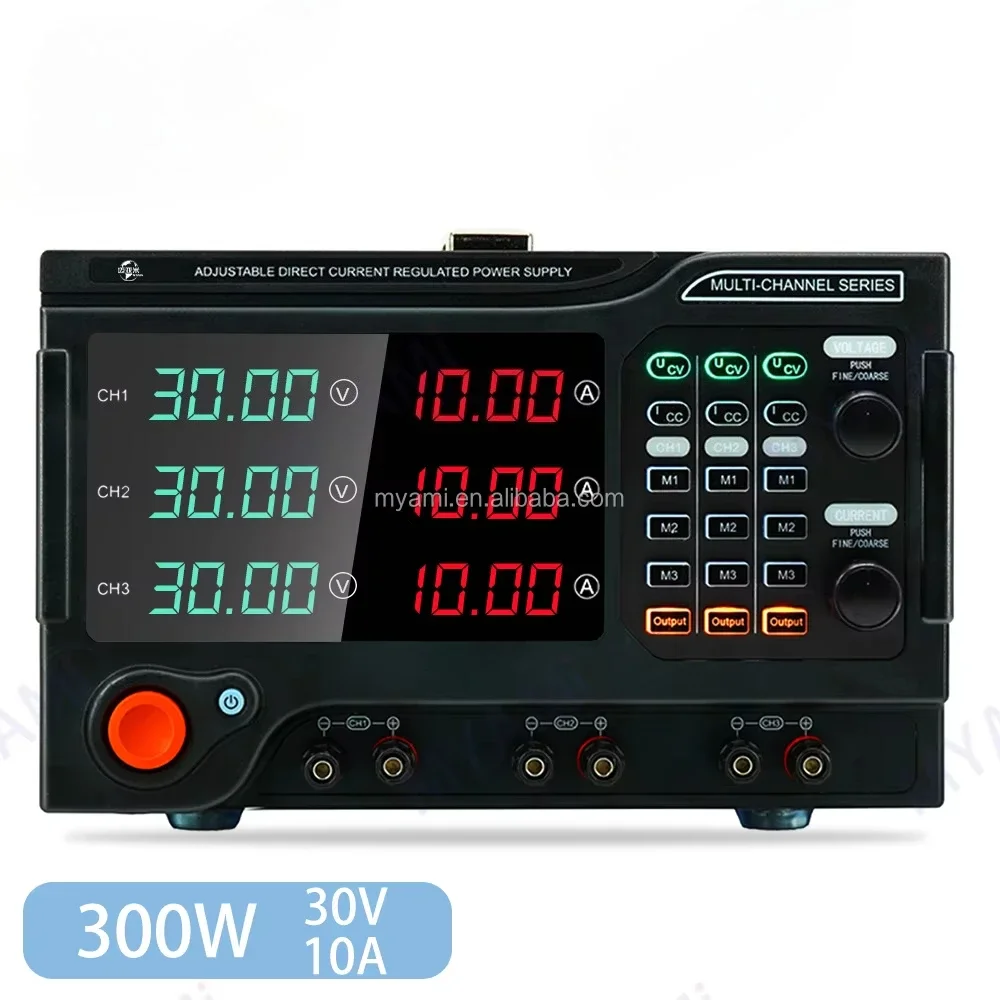 300W 30V 10A Triple Switching Dc Power Supply Three Channel Bench High-precision Programmable Adjustable DC Power for Lab