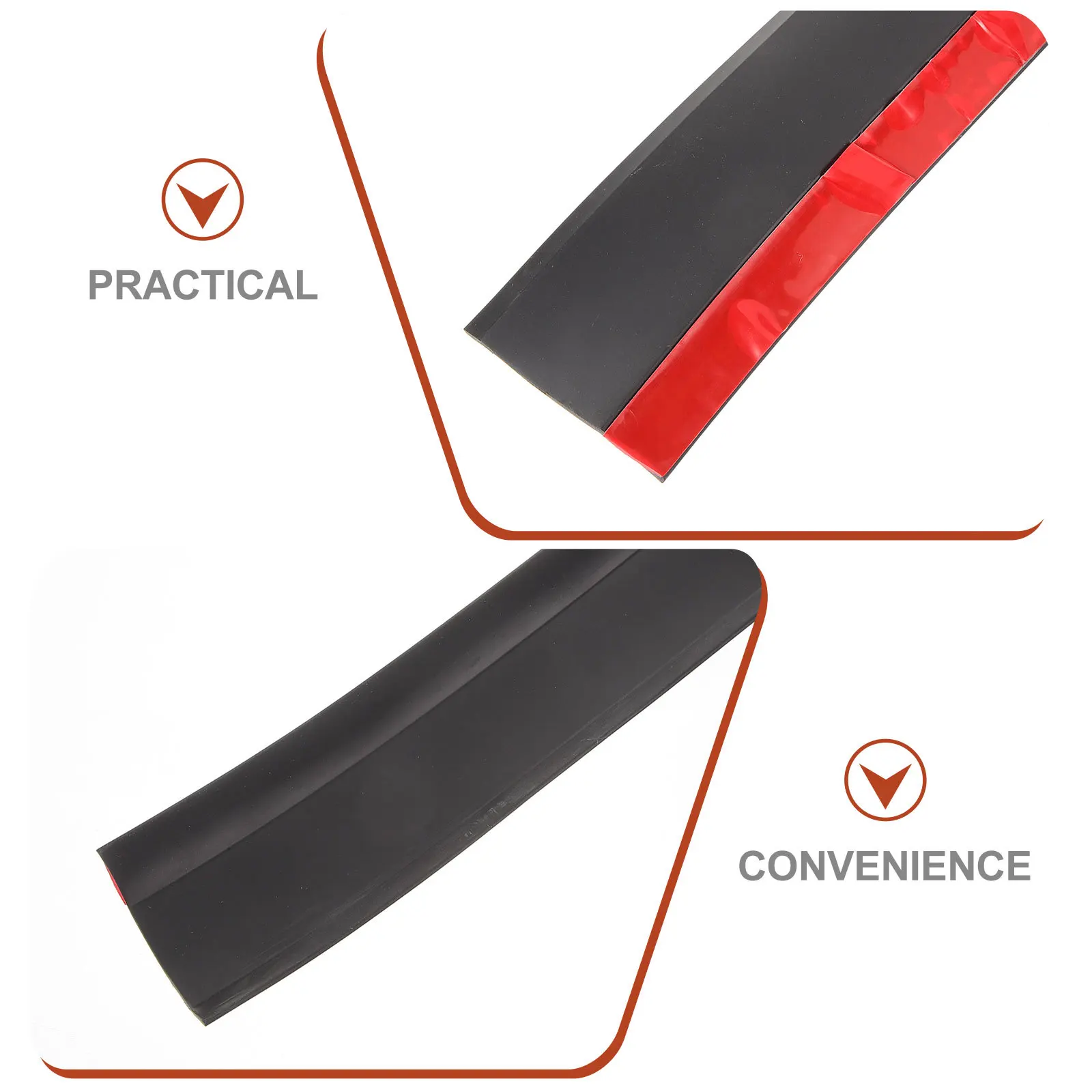 

Front Bumper Lip Protector Strip Universal Fit Car Truck Spoiler Guard Against Scratches Collisions Waterproof Sealing Garage