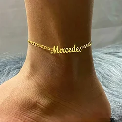 Custom Name Anklet For Women Personalised Pulseras Mujer Stainless Steel Chain Tobillera Jewelry Bridesmaids Gifts