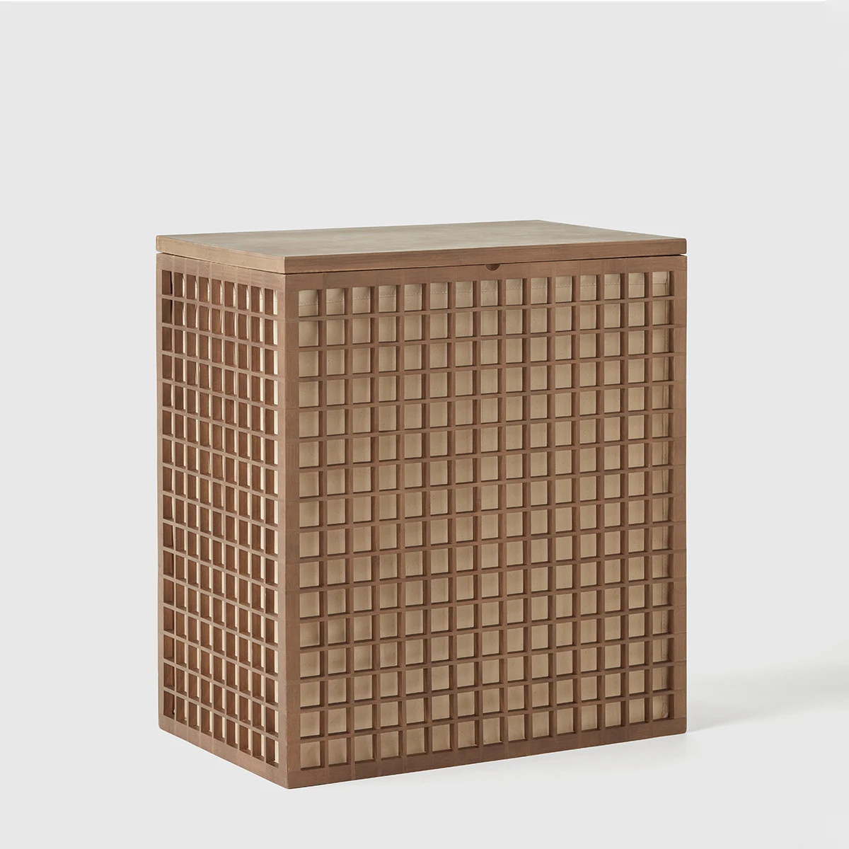 Marie Kondo 2-Section Bamboo Hamper Kocha Brown