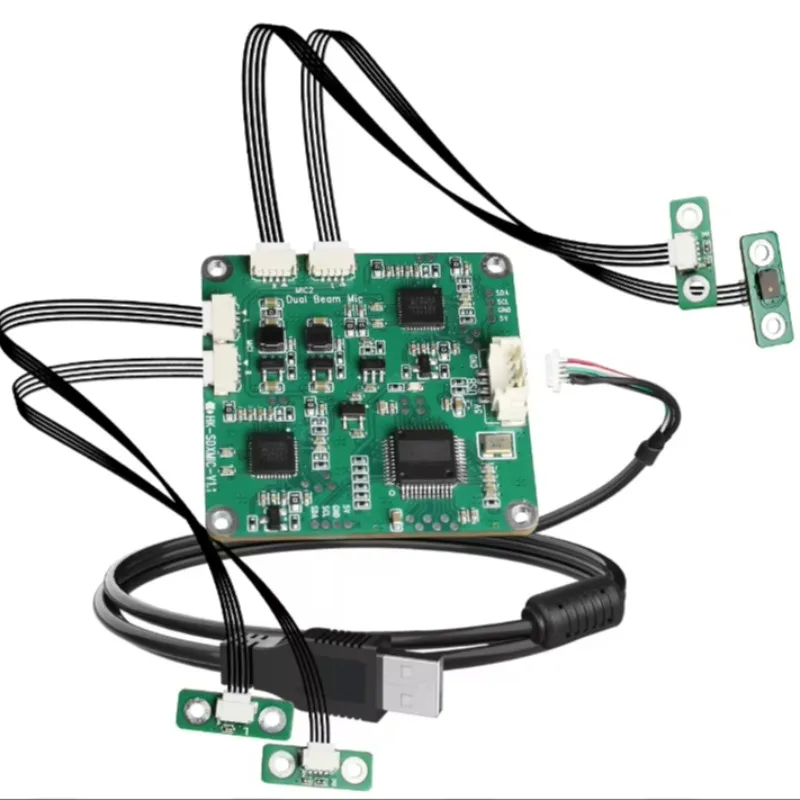 USB AI 4-Array 1V1 Directional Pickup Microphone Module