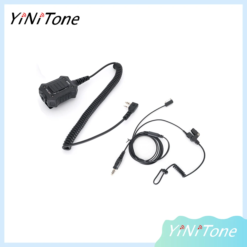 

U94X PTT Acoustic Air Tube Security Agent Headphone Microphone Earbud for Kenwood HYT TYT Baofeng UV 82 UV5R UV6R BF888S radio w