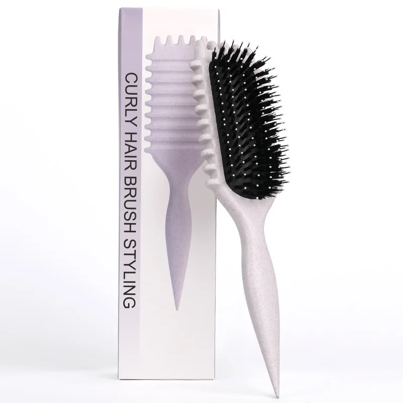 WANMEI Ontwarrende Snoepborstel Krullend Haar Hoofdhuid Massage Haarkam met Nat/Droog Haar Krullen om Trekken te verminderen Natuurlijke Styling Tool