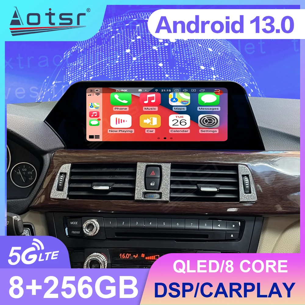 Wireless Apple CarPlay Android 13.0 Auto Car Multimedia For BMW 3 Series 2013-2019 CCC CIC Radio GPS 4G Car Radio