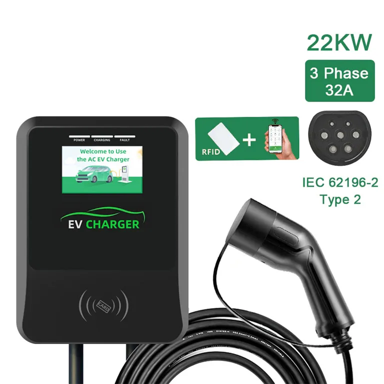 

22KW EV Charger APP BLUETEETH WIFI And Load Balancing Function With OCPP1.6