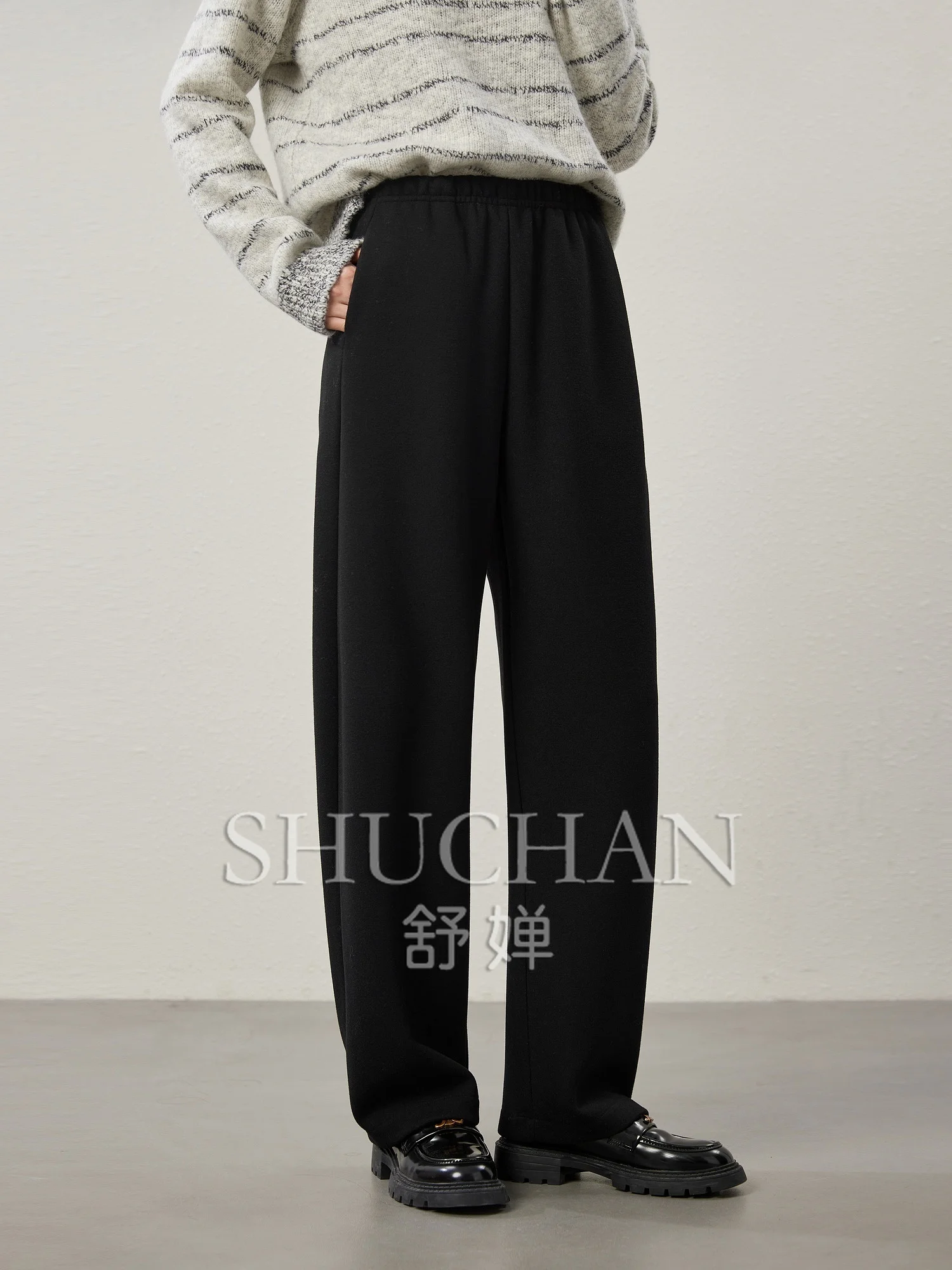 

Good Quality, Autumn and Winter Elastic Waist Straight Trousers Women Pantalones Mujer Korean Fashion Pants Women