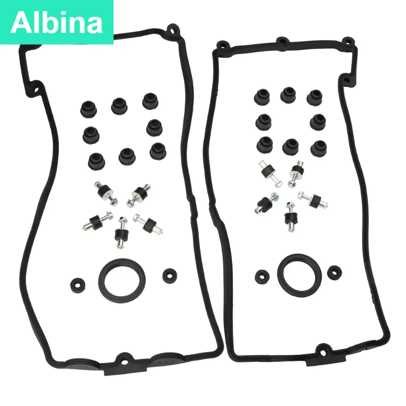 11127513195 11127513194 Left and Right Valve Cover Gaskets Set for BMW 545i 550i 645ci 745i X5 4.4L 4.8L
