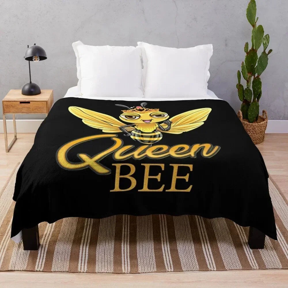 Queen Bee Throw Blanket Warm Flannel Blanket for Couch Chair Bedroom
