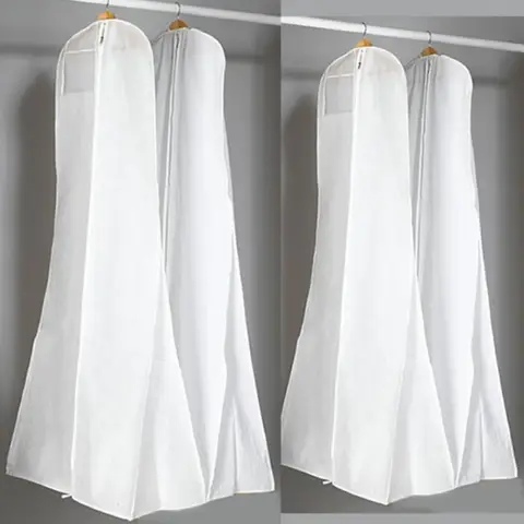 New Arrival Wedding Dress Cover Bags Dust Cover Zipper Gown Dustproof Cover Storage Bag Foldable Garment Clothes Case 2025