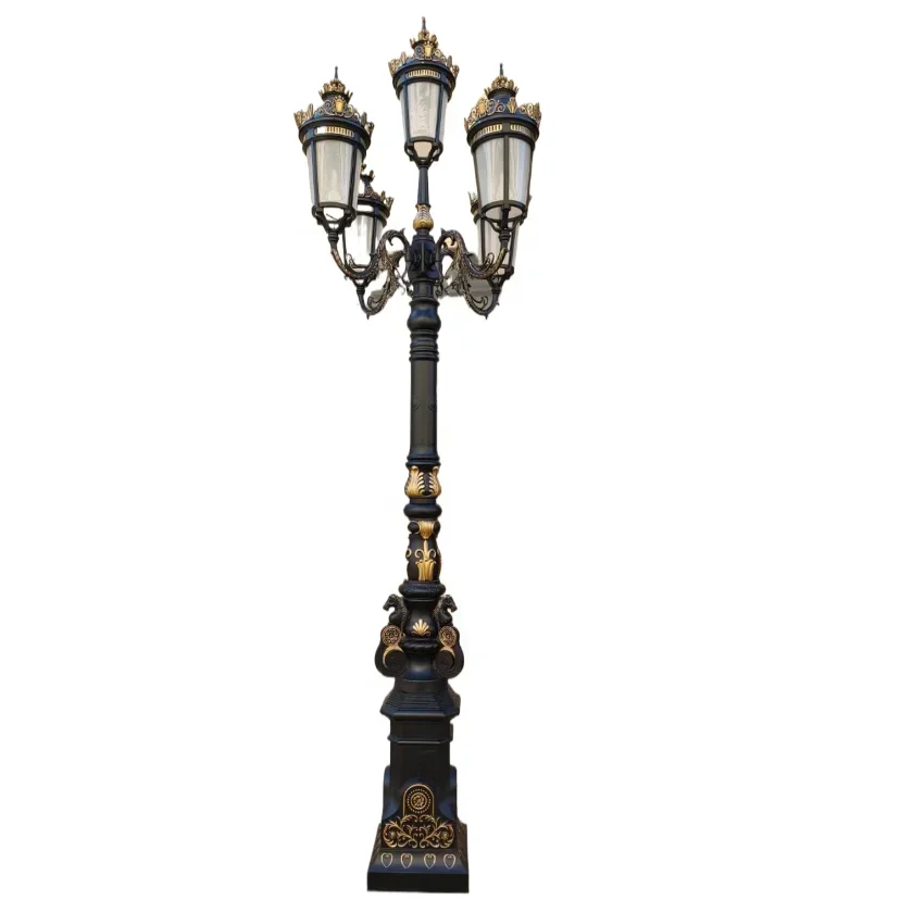 

Outdoor IP65 waterproof landscape garden lamp post European retro luxury cast iron garden lamp