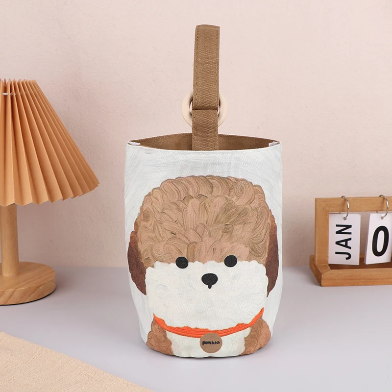 حقيبة كلاسيكية بتصميم الجرو الزيتي على شكل كتاب، حقيبة يد عملية لحمل الغداء من القماش للفتيات #3