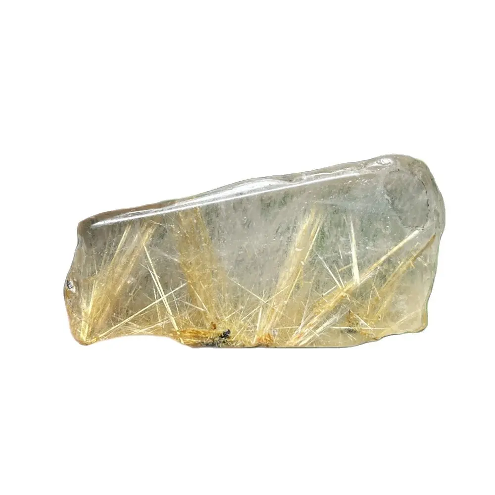 Natural Gem Gold Rutile Crystal Mineral Specimen Collection Stone Holiday Gift Witchcraft Altar Prayer Chakra Meditation