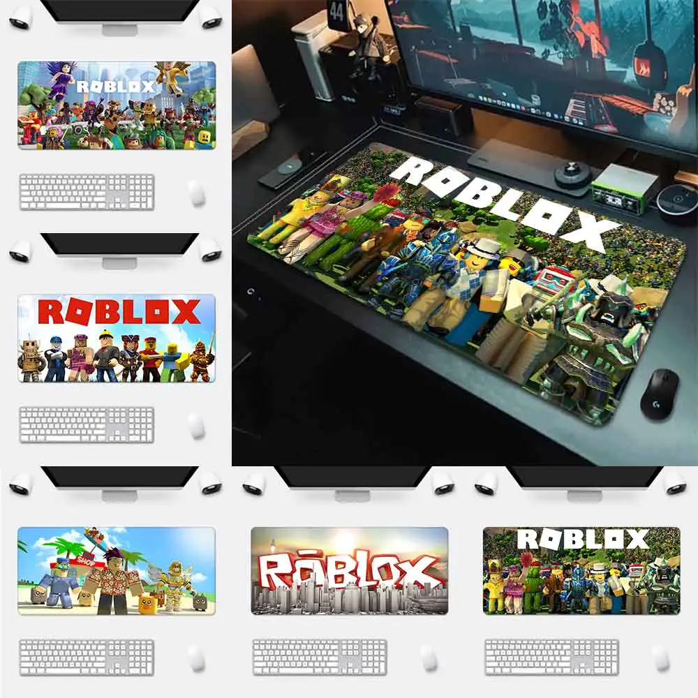 HOT 3D GAME R-ROBLOXES Mousepad HD Printing Computer Gamers Locking Edge Non-slip Mouse Pad XXL90x40cm Keyboard PC Desk Pad