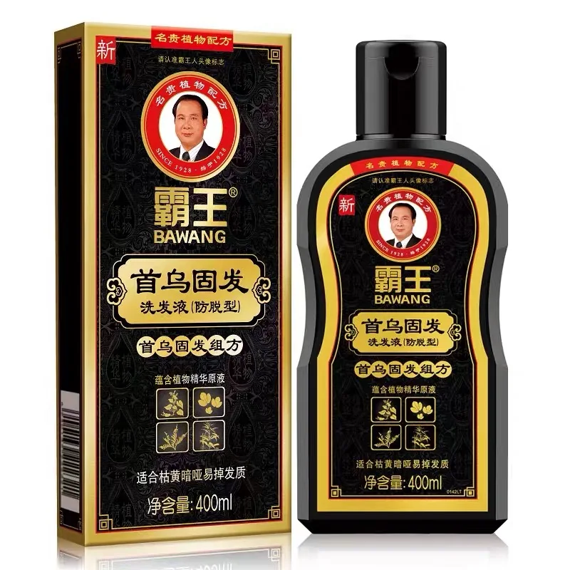 Champú a base de hierbas naturales Bawang - Shouwu y ginseng - Cuidado antipérdida, voluminizador y fortalecedor